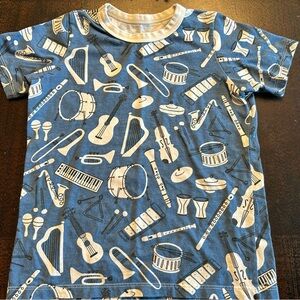 Kids Musical Print Tee - Blue
